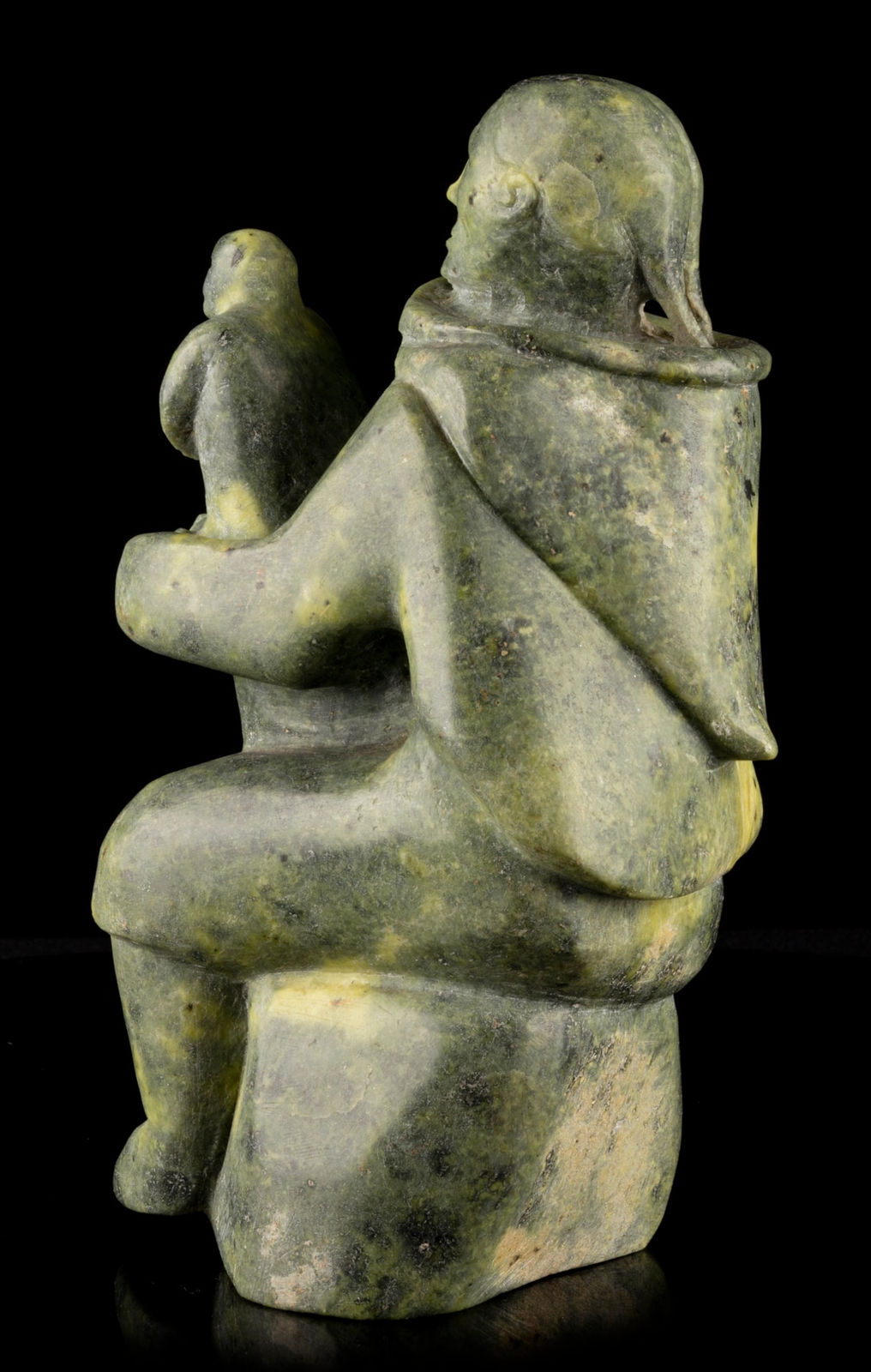 AUDLA PEE (1920-2002) KINNGAIT (CAPE DORSET), Mother Holding Child, early 1960s