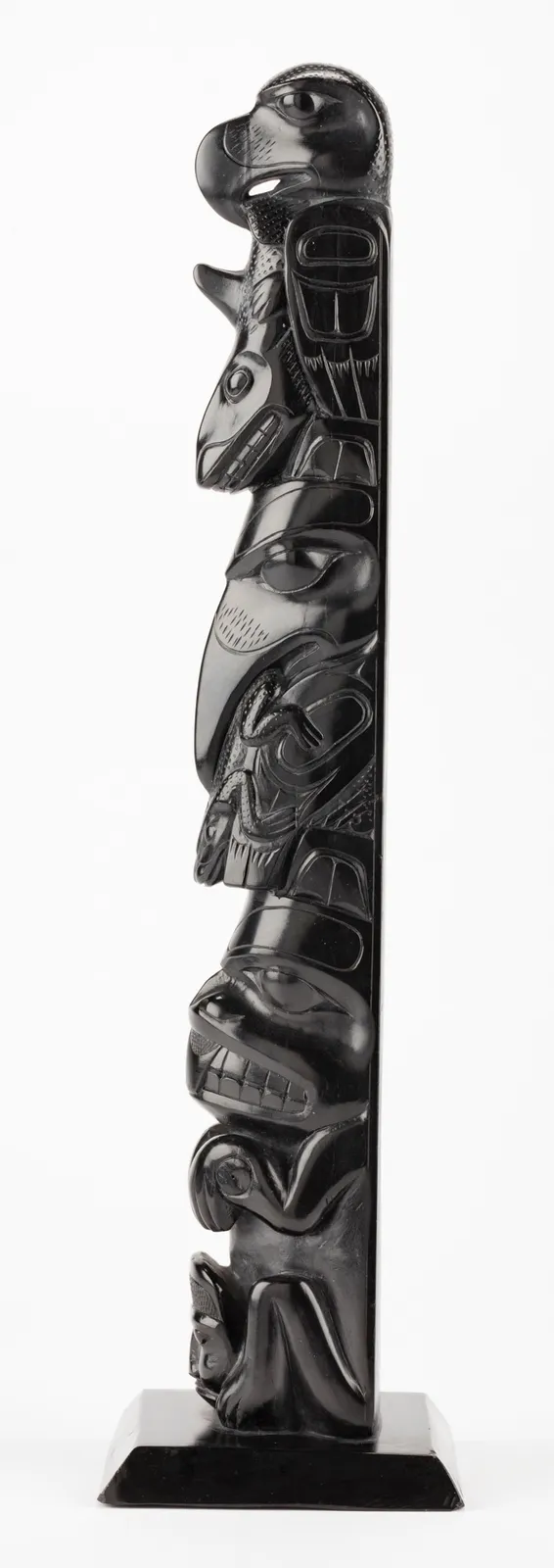 UNIDENTIFIED HAIDA ARTIST, SKIDEGATE, HAIDA GWAII, Model Totem Pole, c. 1910