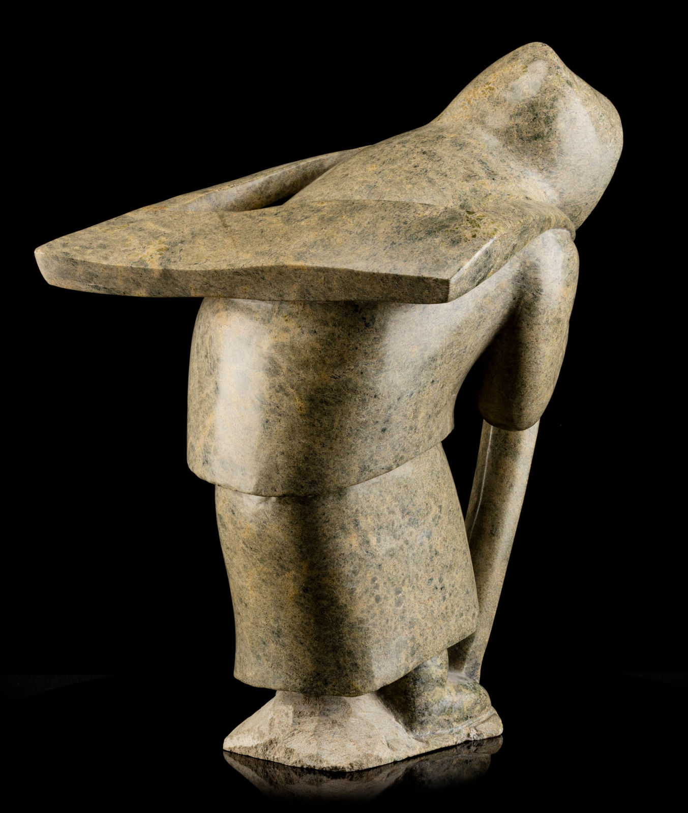 OVILOO TUNNILLIE, R.C.A. (1949-2014) KINNGAIT (CAPE DORSET), Ikayukta Tunnillie Carrying her Drawings to the Co-op, 1997