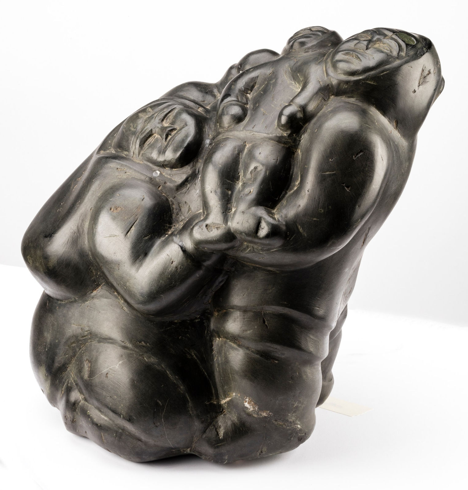 BARNABUS ARNASUNGAAQ (1924-2017) QAMANI'TUAQ (BAKER LAKE), Family Group, mid 1970s