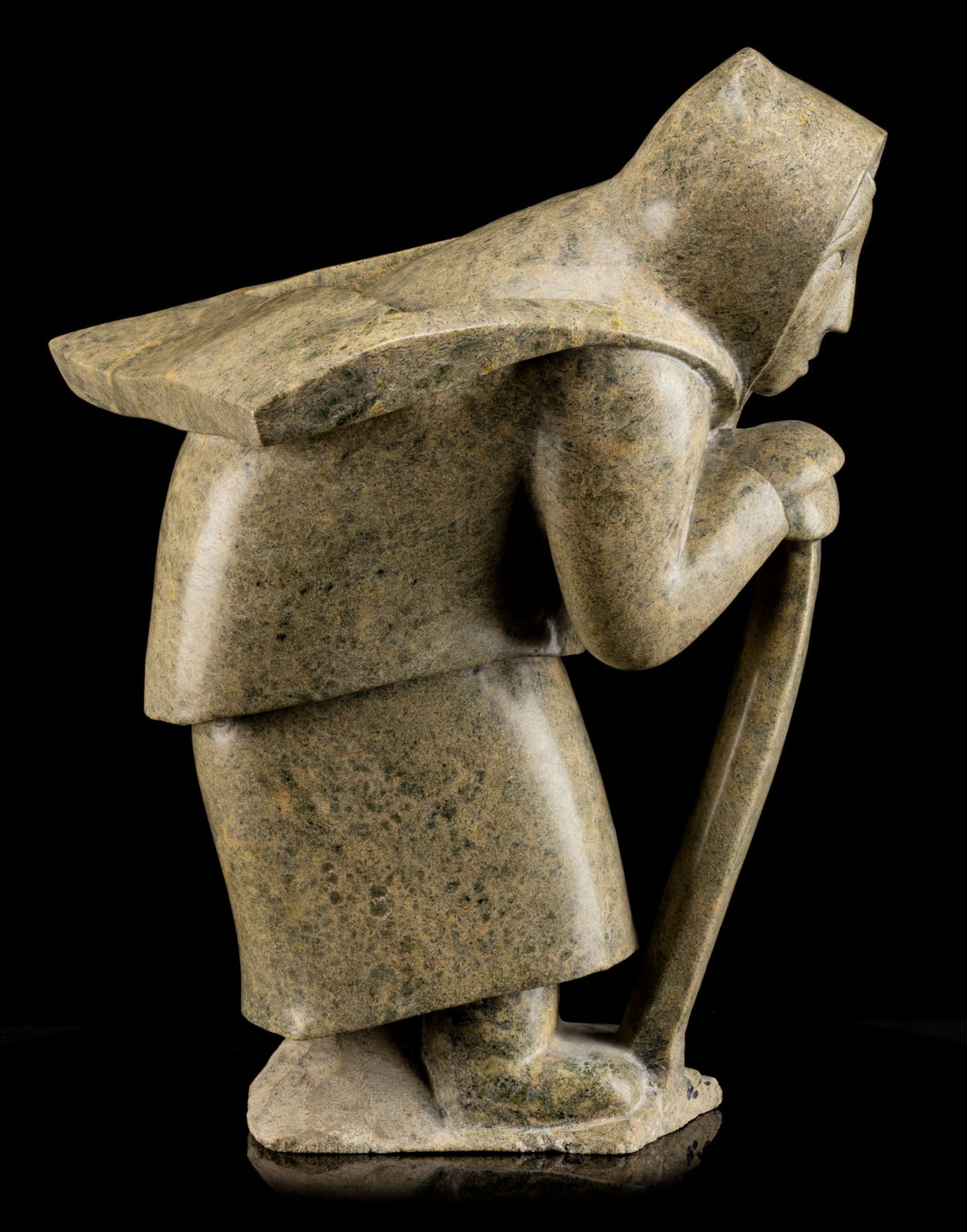 OVILOO TUNNILLIE, R.C.A. (1949-2014) KINNGAIT (CAPE DORSET), Ikayukta Tunnillie Carrying her Drawings to the Co-op, 1997