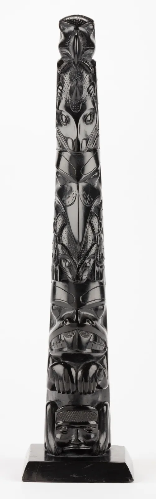 UNIDENTIFIED HAIDA ARTIST, SKIDEGATE, HAIDA GWAII, Model Totem Pole, c. 1910