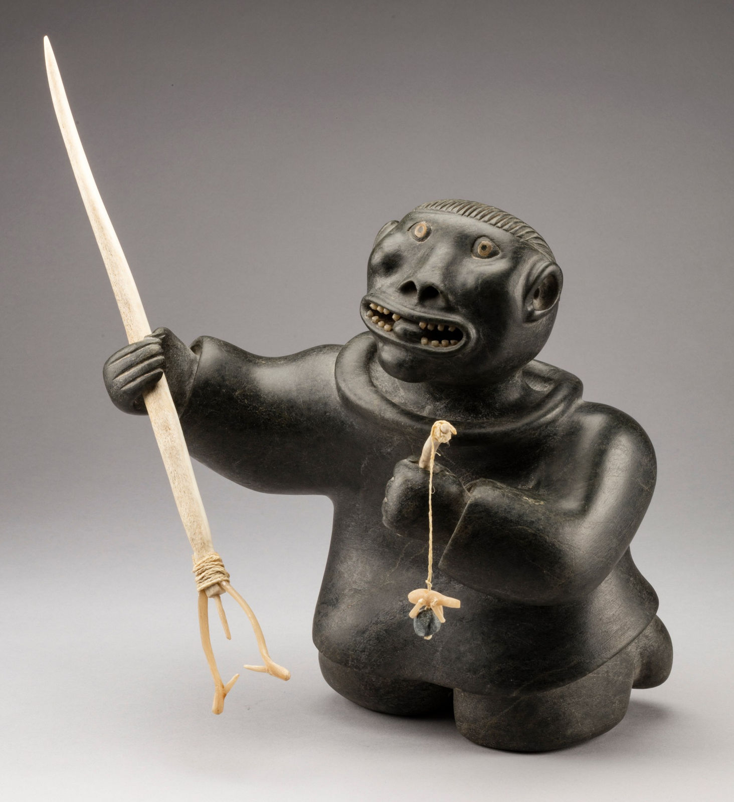 JUDAS ULLULAQ (1937-1999) Uqsuqtuuq (Gjoa Haven), Excited Fisherman, c. 1984