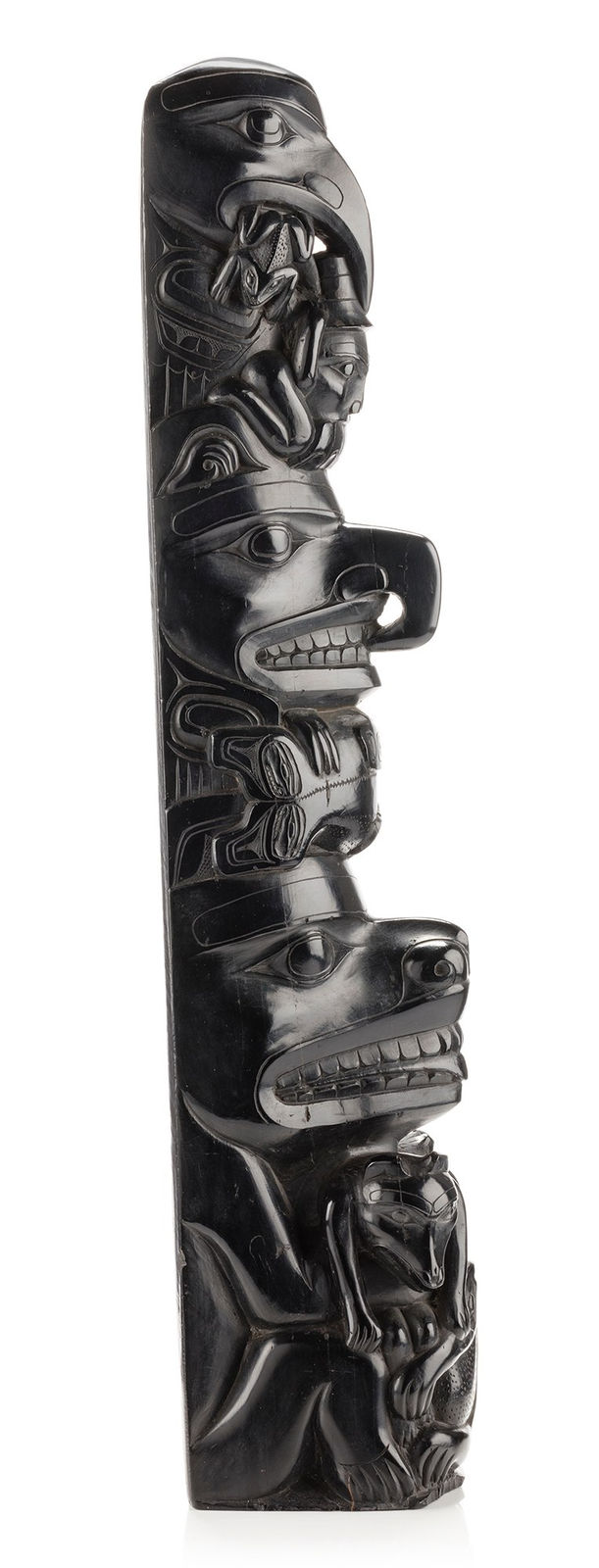 UNIDENTIFIED HAIDA ARTIST, Model Totem Pole, c. 1880s-1890