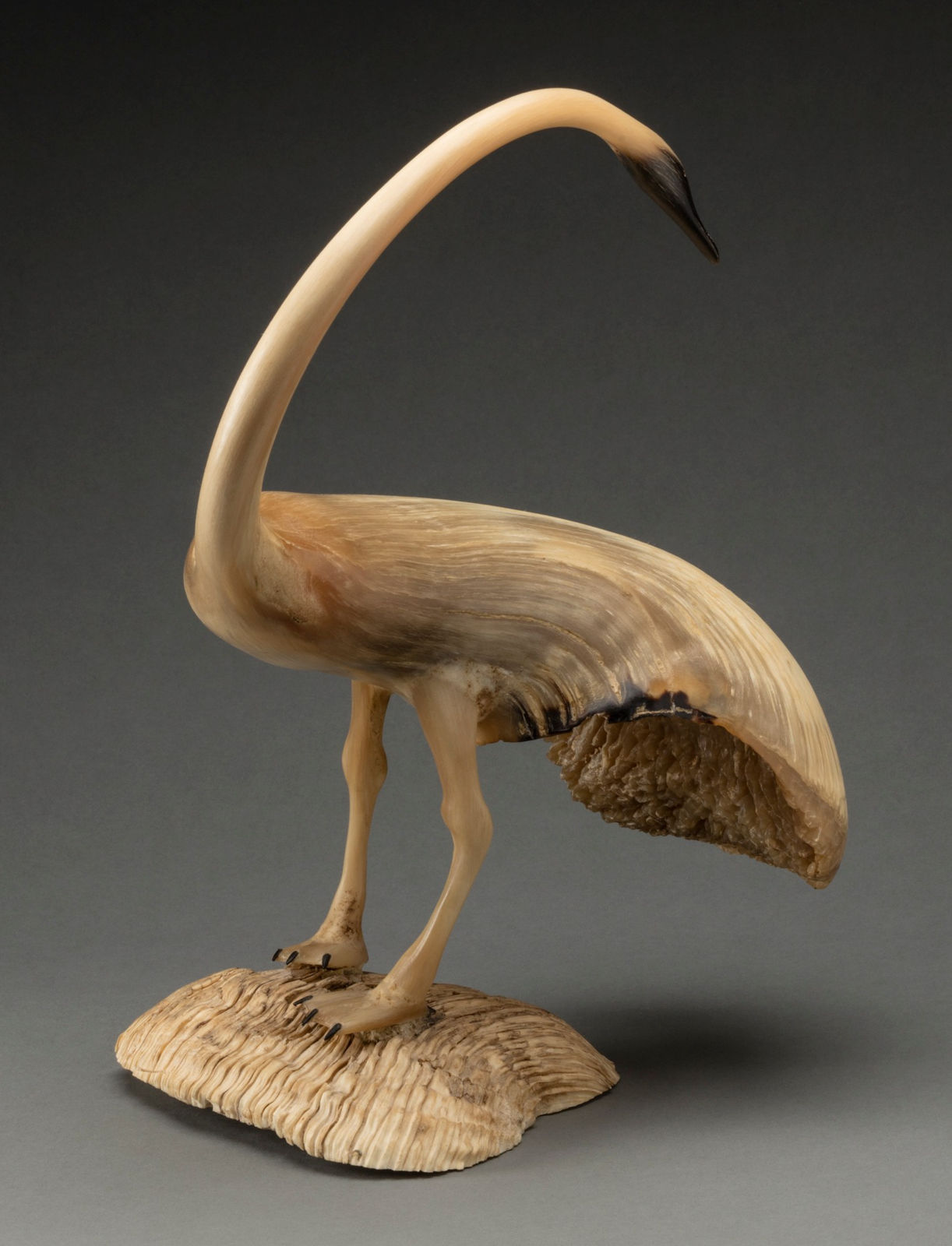 NICK SIKKUARK (1943-2013) KUGAARUK (PELLY BAY), Preening Crane, 1981