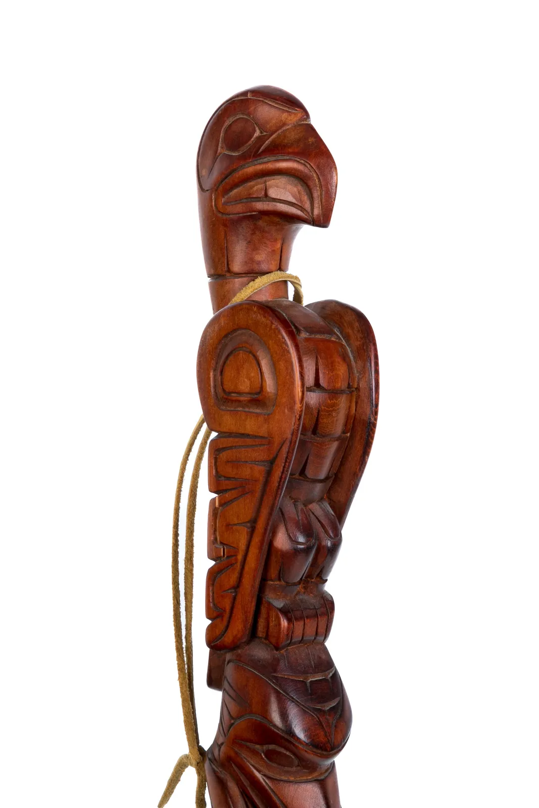 PETER CHARLIE (1957-) SQUAMISH, Carved Talking Stick, c. 1980