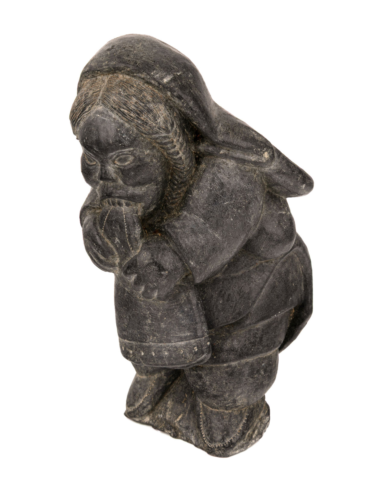 DAVIDEE SAUMIK (1925-1984) INUKJUAK (PORT HARRISON), Woman Softening a Kamik, 1962