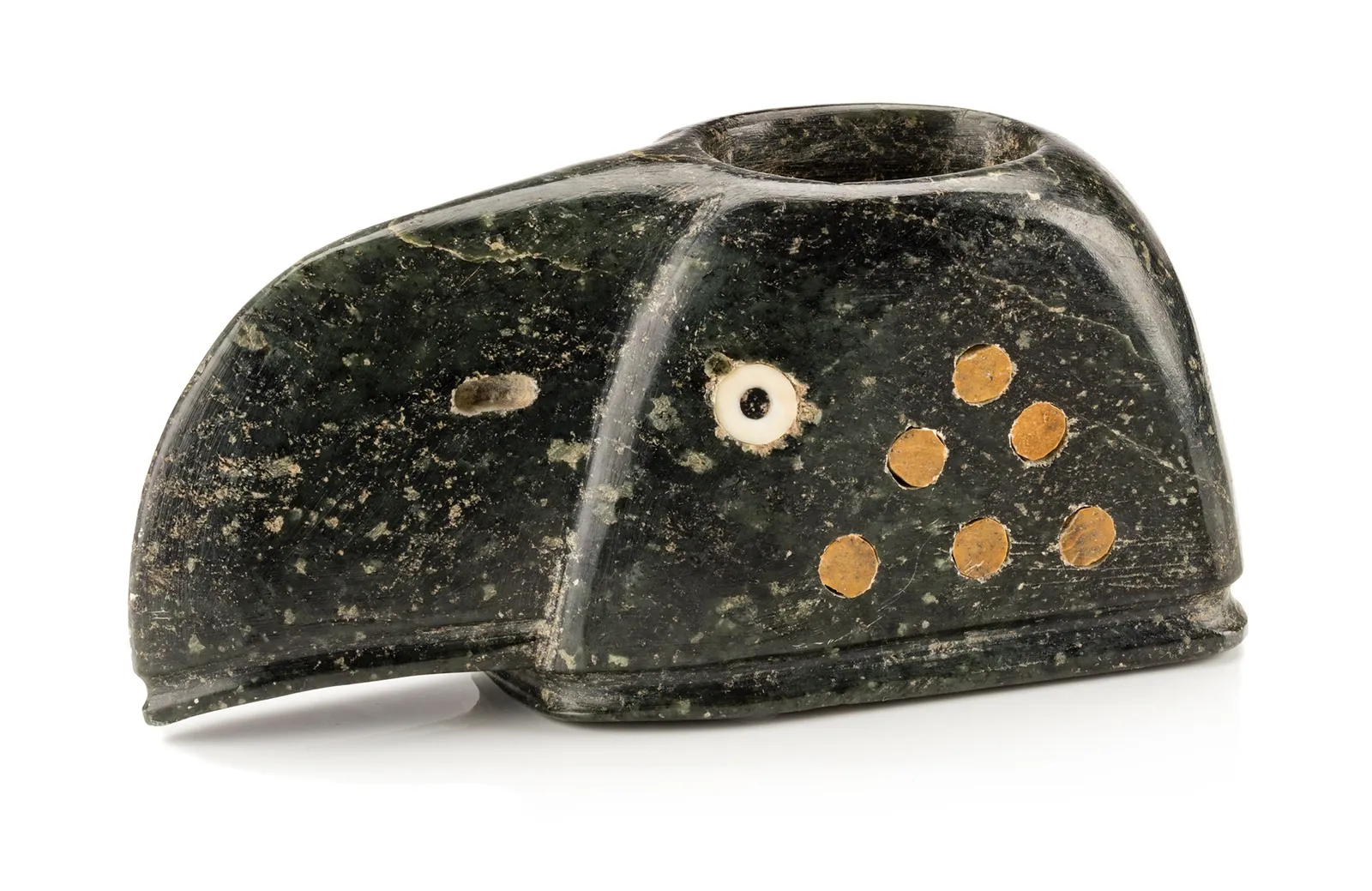 ATTRIBUTED TO AMIDLAK (1897-1961) m., INUKJUAK (PORT HARRISON), Bird's Head Match Holder, c. 1949