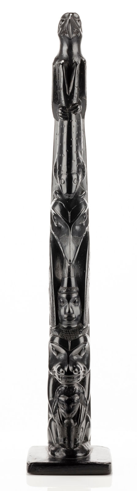 PROBABLY THOMAS MOODY (1877-1947) HAIDA, Model Totem Pole, c. 1920-1930