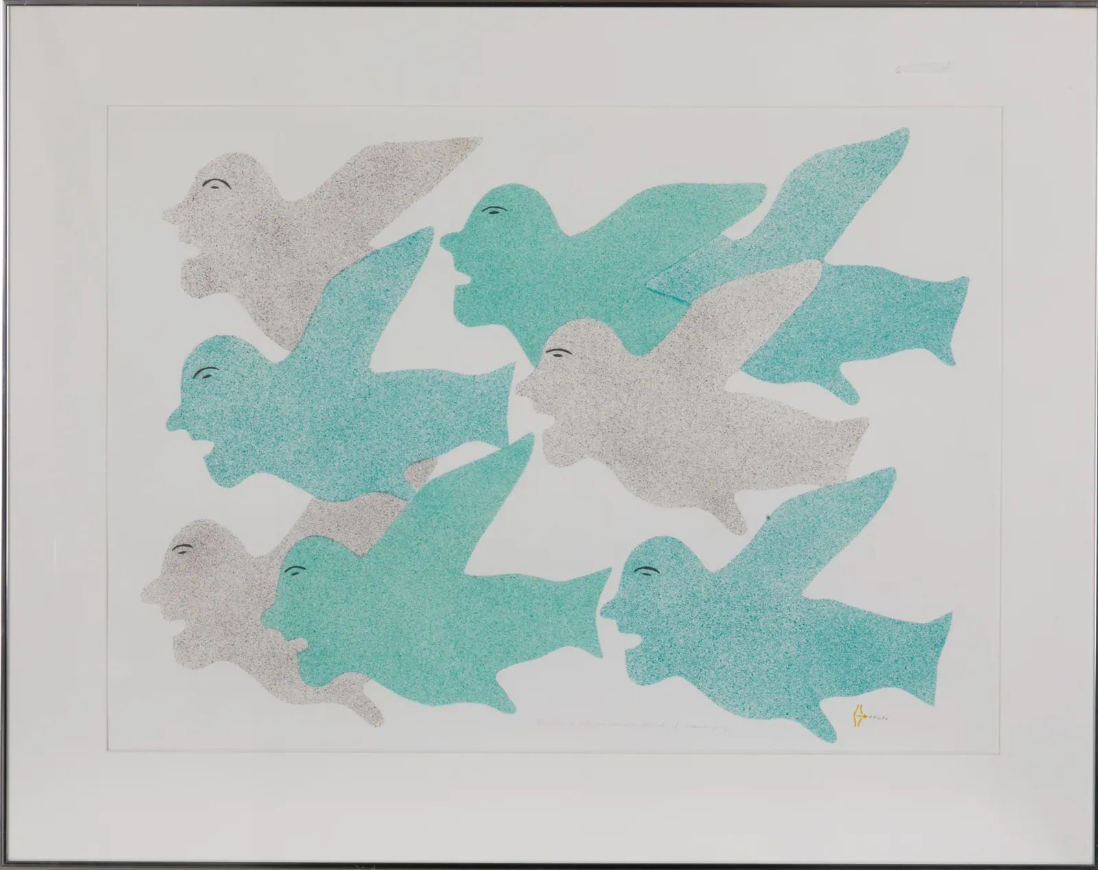IRENE AVAALAAQIAQ TIKTAALAAQ, R.C.A. (1941-) QAMANI'TUAQ (BAKER LAKE), Thinking of Flying, 1979 #7