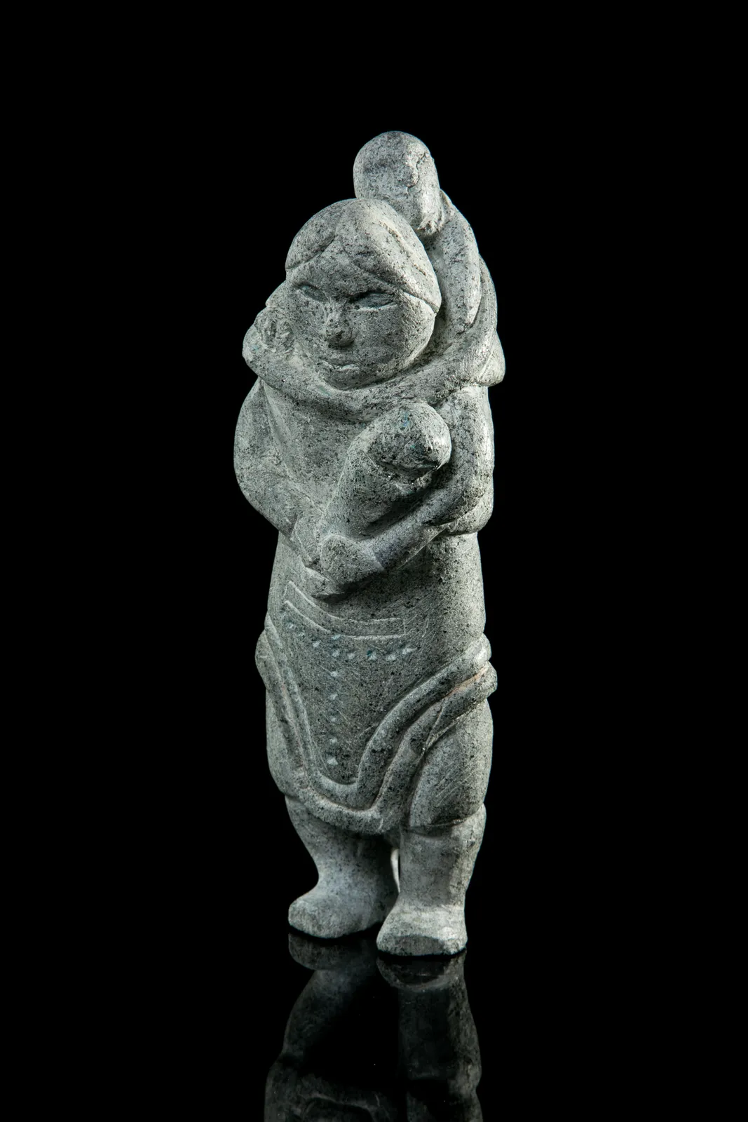 JOE TALIRUNILI (1893-1976) PUVIRNITUQ (POVUNGNITUK), Standing Mother with Two Children, c. 1965