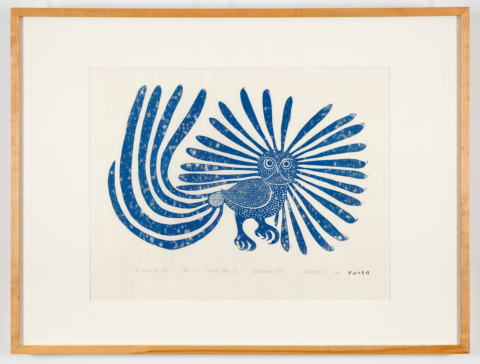 KENOJUAK ASHEVAK, C.C., R.C.A. (1927-2013) KINNGAIT (CAPE DORSET), The Enchanted Owl, 1960
