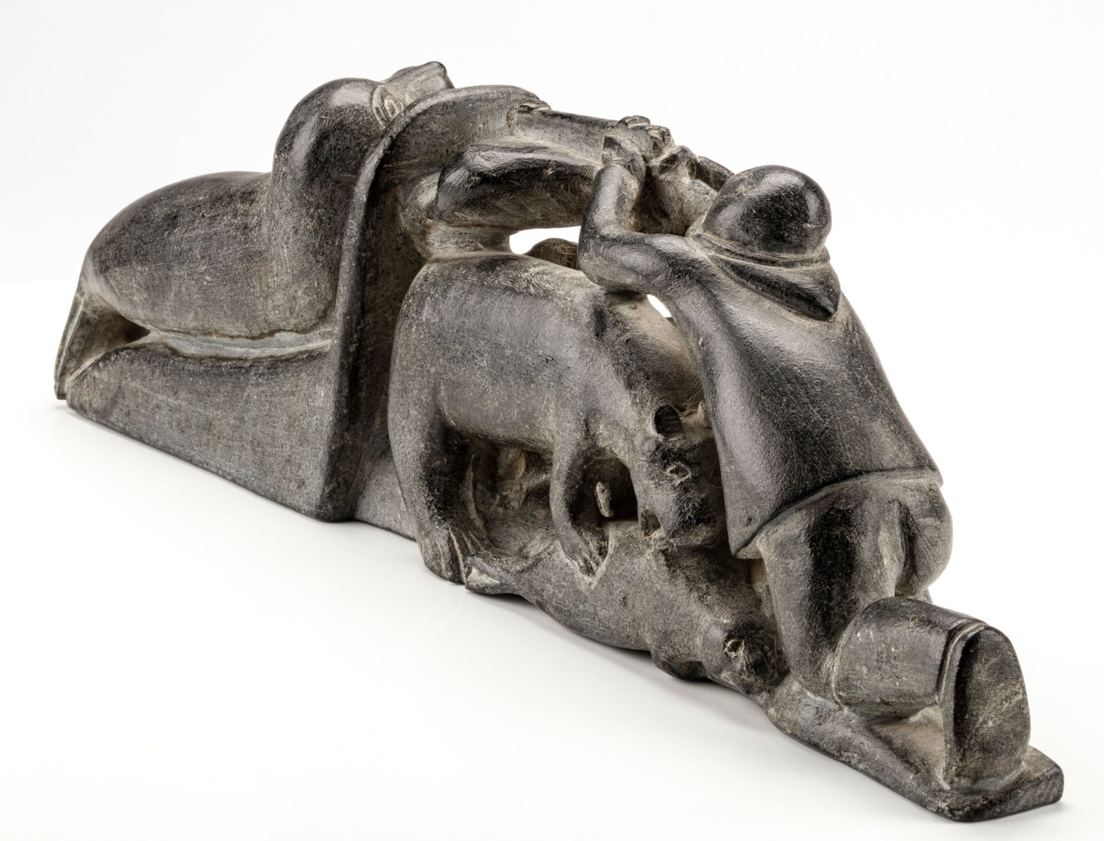 JOE TALIRUNILI (1893-1976) PUVIRNITUQ (POVUNGNITUK), Hunter and Walrus Scene, c. 1962-65