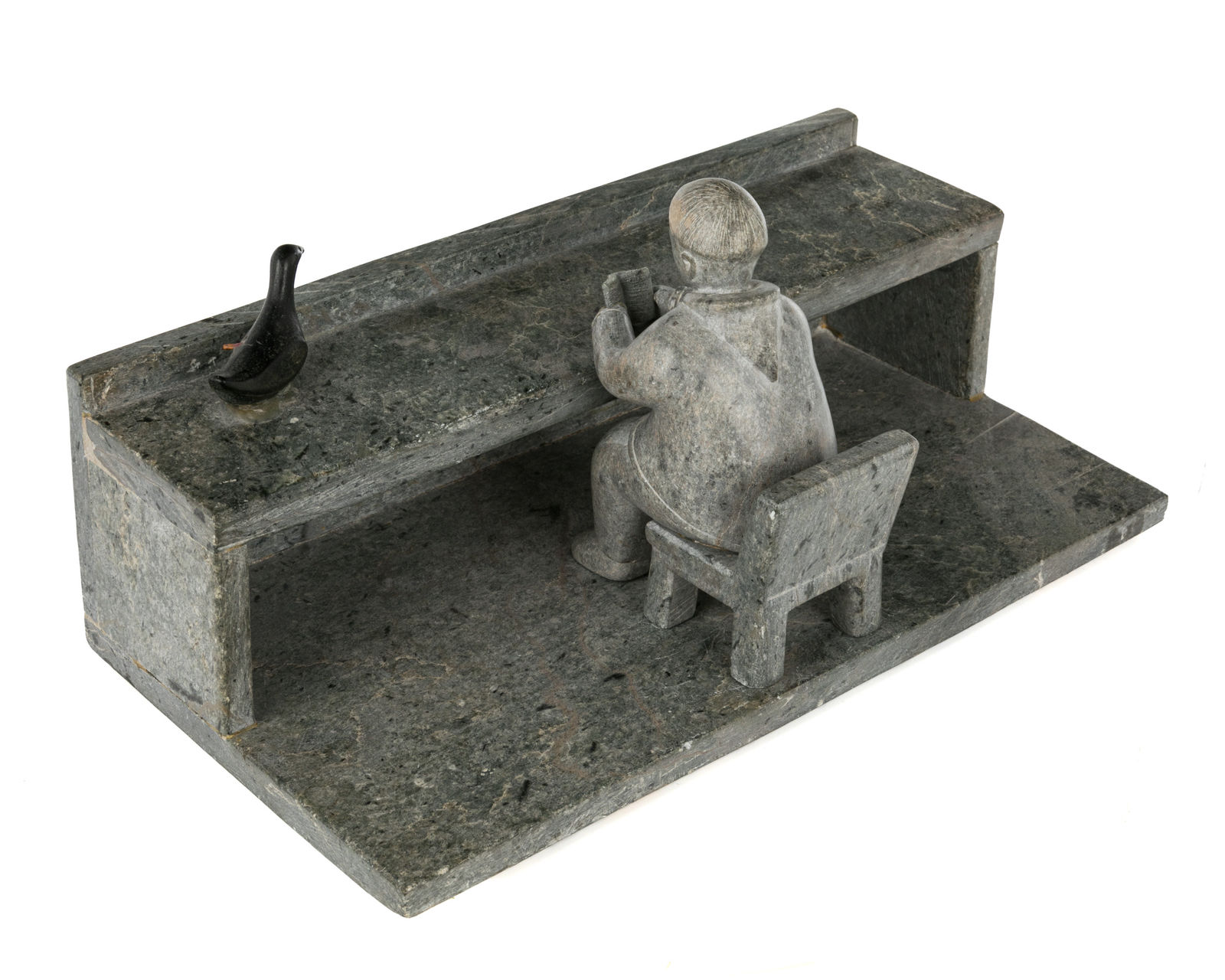 UNIDENTIFIED ARTIST, KUGLUKTUK (COPPERMINE), Judge John Howard Sissons at his Desk, with the Stuffed Duck, c. 1966