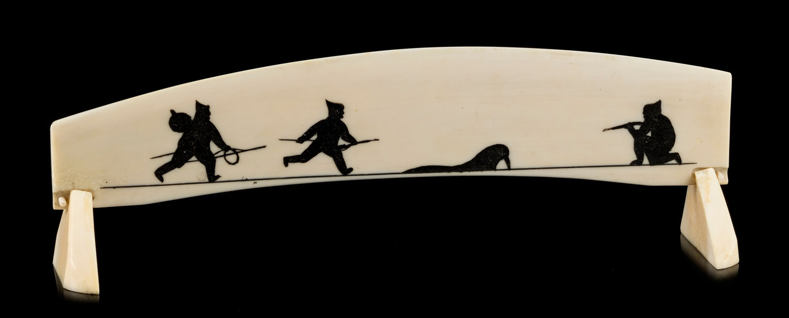 Possibly NIVIAQSI (NIVIAKSIAK) (1908-1959) m., KINNGAIT (CAPE DORSET), Double-Sided Pictorial Panel, late 1940s or early 1950s