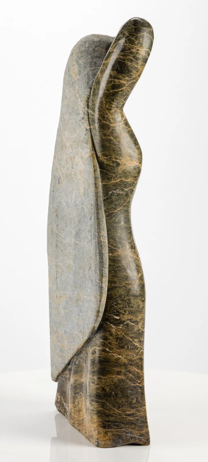 OVILOO TUNNILLIE, R.C.A. (1949-2014) KINNGAIT (CAPE DORSET), Woman Covering Her Face, c. 2000