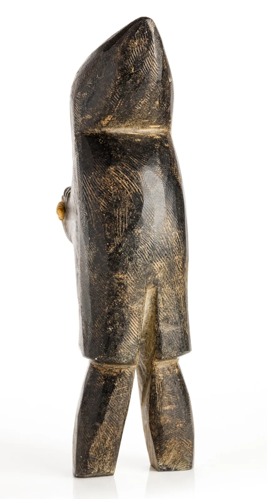 WILLIAM ANAUTALIK (1931-1987) QAMANI' TUAQ (BAKER LAKE), Boy Playing with a Whirligig Toy, c. 1970s