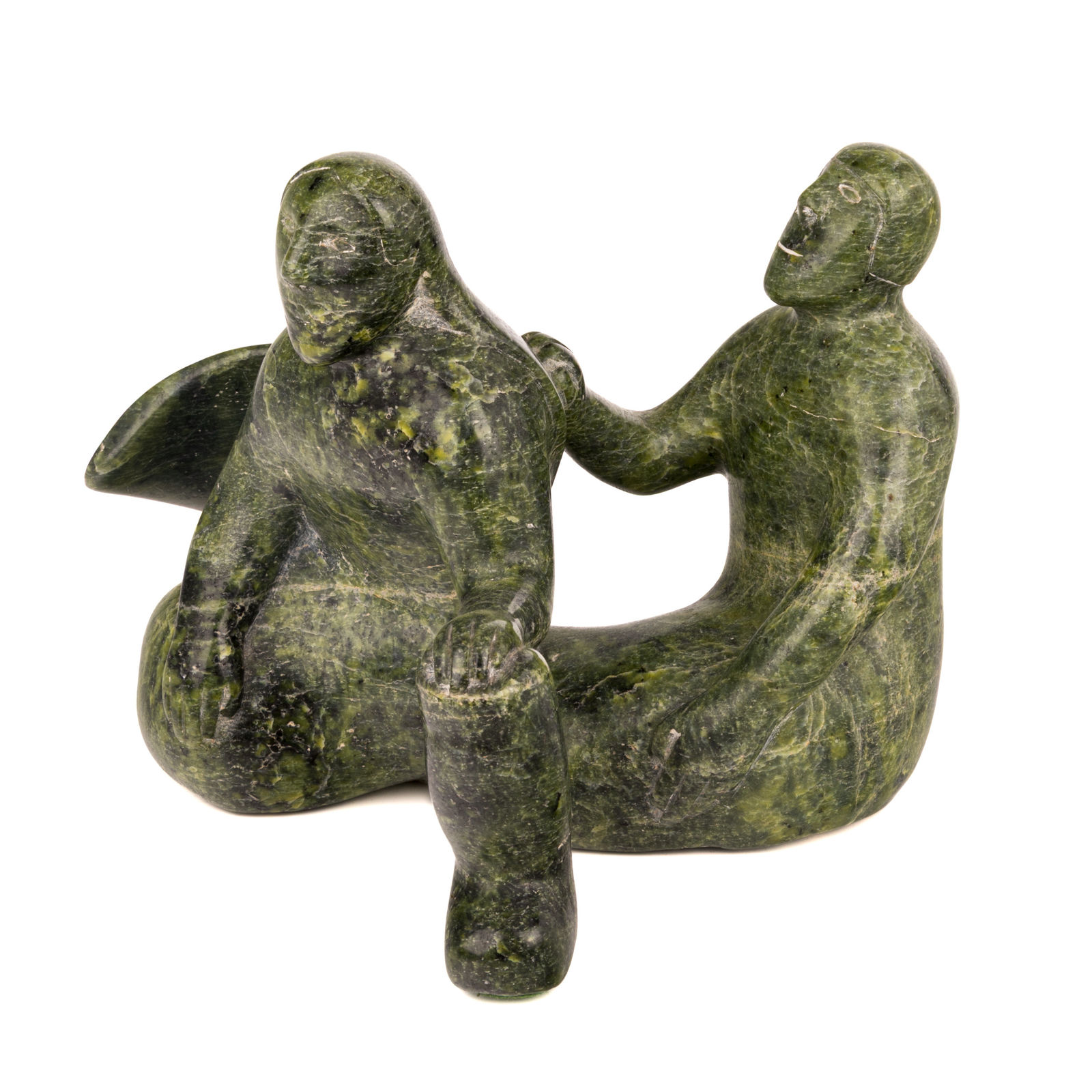 OVILOO TUNNILLIE, R.C.A. (1949-2014) KINNGAIT (CAPE DORSET), Shaman Tending to Sedna, c. 1980s