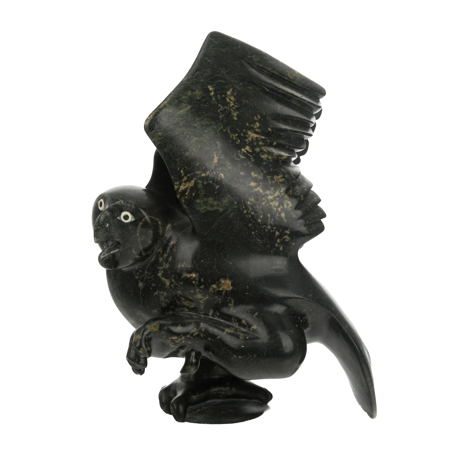 DAVID (DAVIE) SIMIGAK (1964-) KINNGAIT (CAPE DORSET), Alighting Hawk, c. 1990