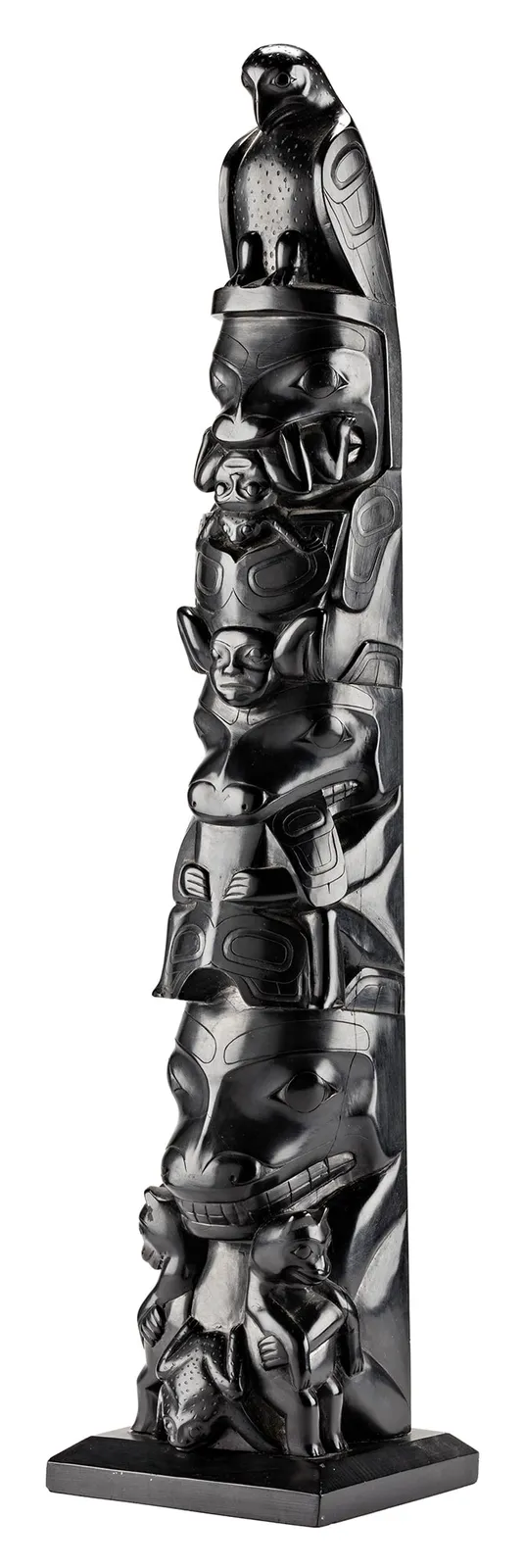JIM MACKAY (DOWEKYE-KYIHLAS) (c. 1890 - c. 1945), HAIDA, SKIDEGATE / PRINCE RUPERT, Model Totem Pole, c. 1930