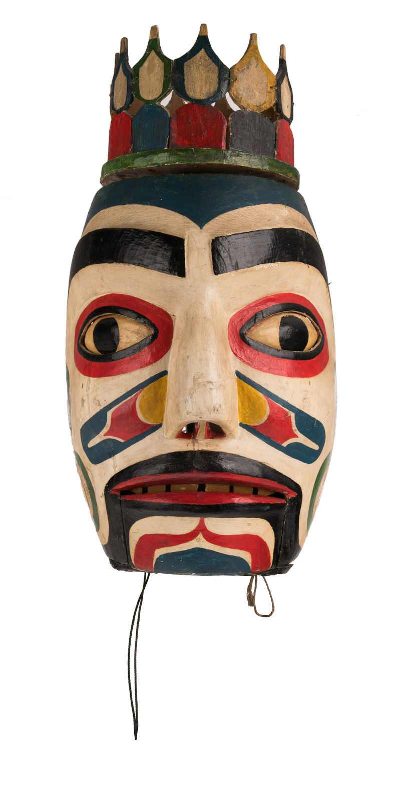 UNIDENTIFIED NUU-CHAH-NULTH ARTIST, Dance Mask with Moving Jaw, Eyes, and Crown, c. 1890-1910