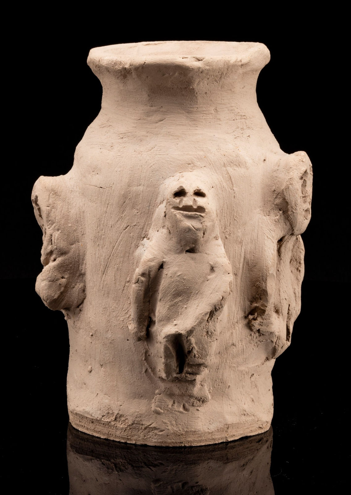 JOHN KAVIK (1897-1993) KANGIQLINIQ (RANKIN INLET), Pot with Figures, early 1970s