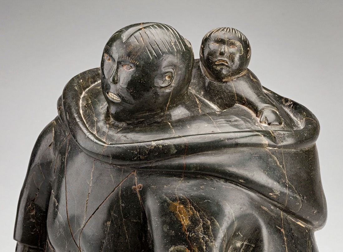 ISA AQIATTUSUK SMILER (1921-1986) INUKJUAK (PORT HARRISON), Standing Mother and Child, c. 1953