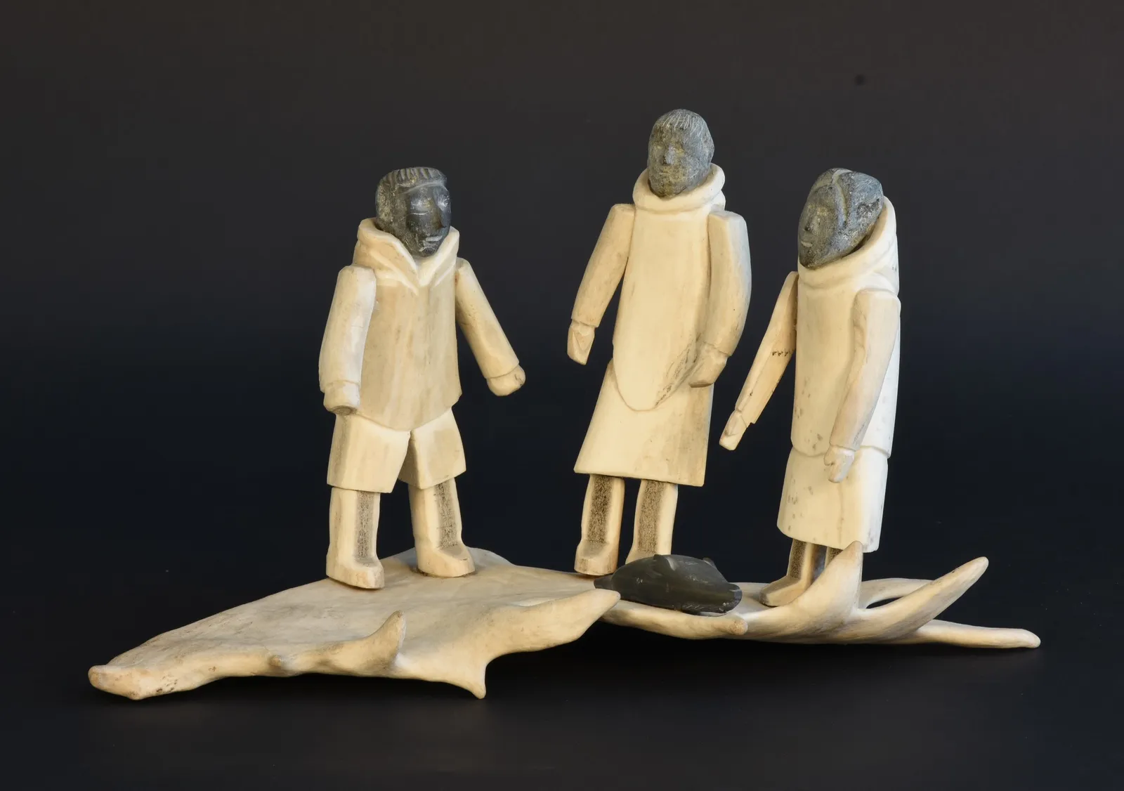 MARTHA IKIPERIAK EEKERKIK (1912-1979) ARVIAT (ESKIMO POINT), Family with Seal, c. 1975