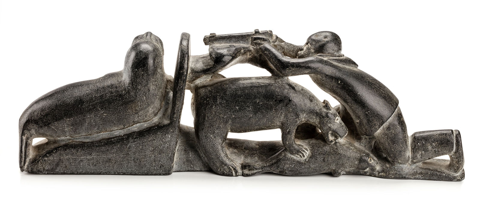 JOE TALIRUNILI (1893-1976) PUVIRNITUQ (POVUNGNITUK), Hunter and Walrus Scene, c. 1962-65