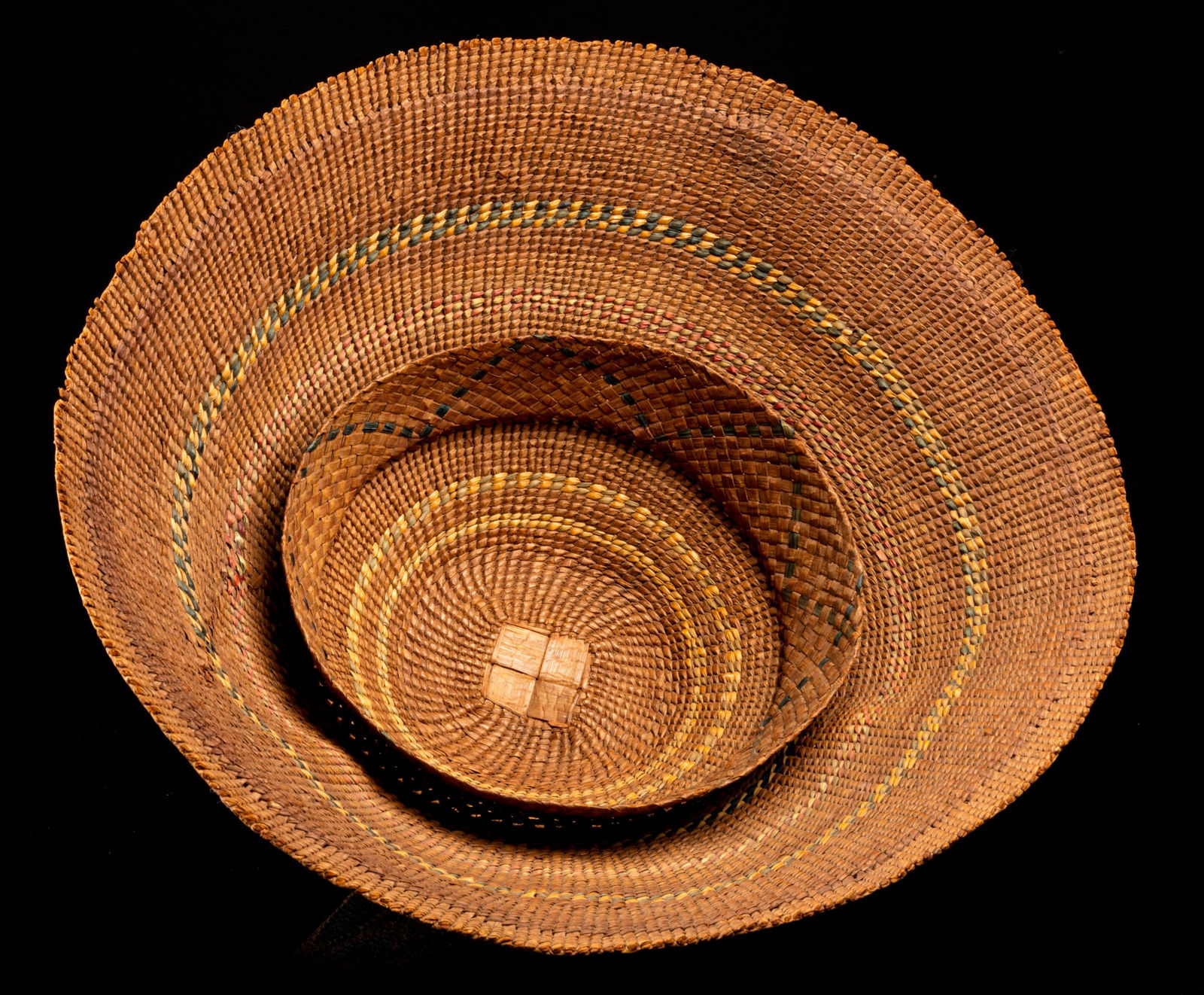 UNIDENTIFIED NUU-CHAH-NULTH or MAKAH ARTIST, Painted Rain Hat, c. 1920s or 1930s