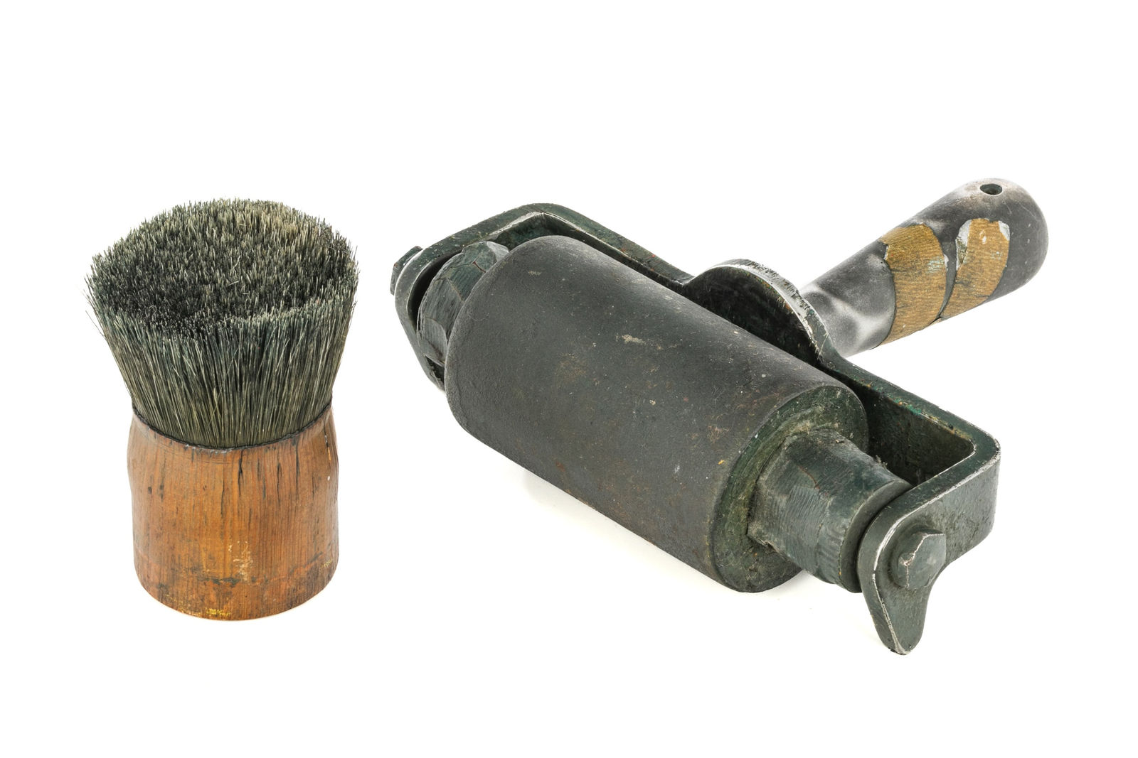Stencil Brush and Brayer (Ink Roller) from Kinngait, c. 1985