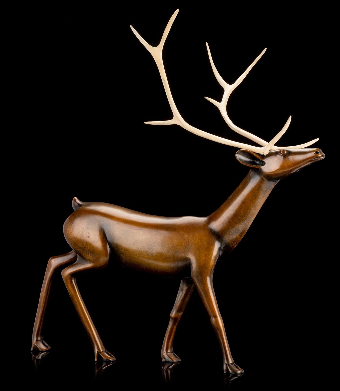 OSUITOK IPEELEE, R.C.A. (1923-2005) KINNGAIT (CAPE DORSET), Caribou, c. 1997-98