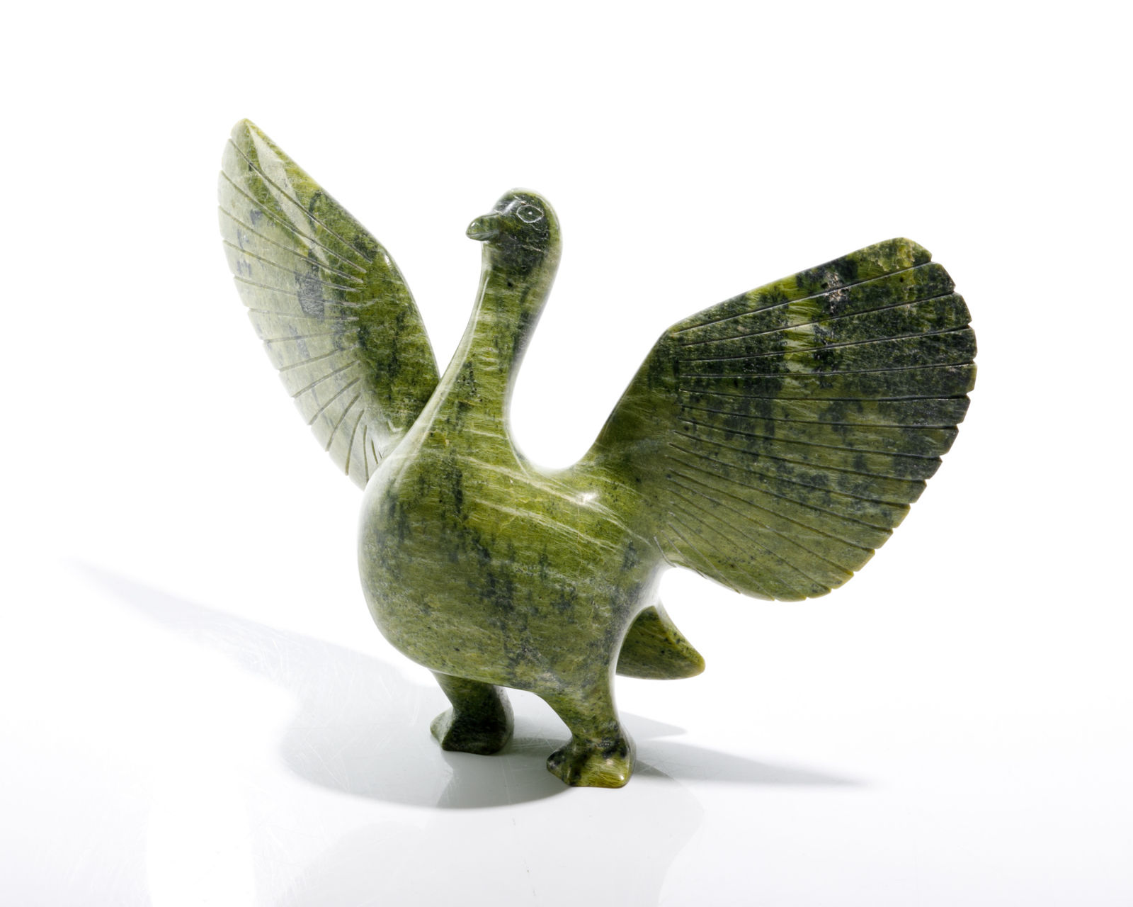 ABRAHAM ETUNGAT, R.C.A. (1911-1999) KINNGAIT (CAPE DORSET), Bird with Outstretched Wings, c. 1980