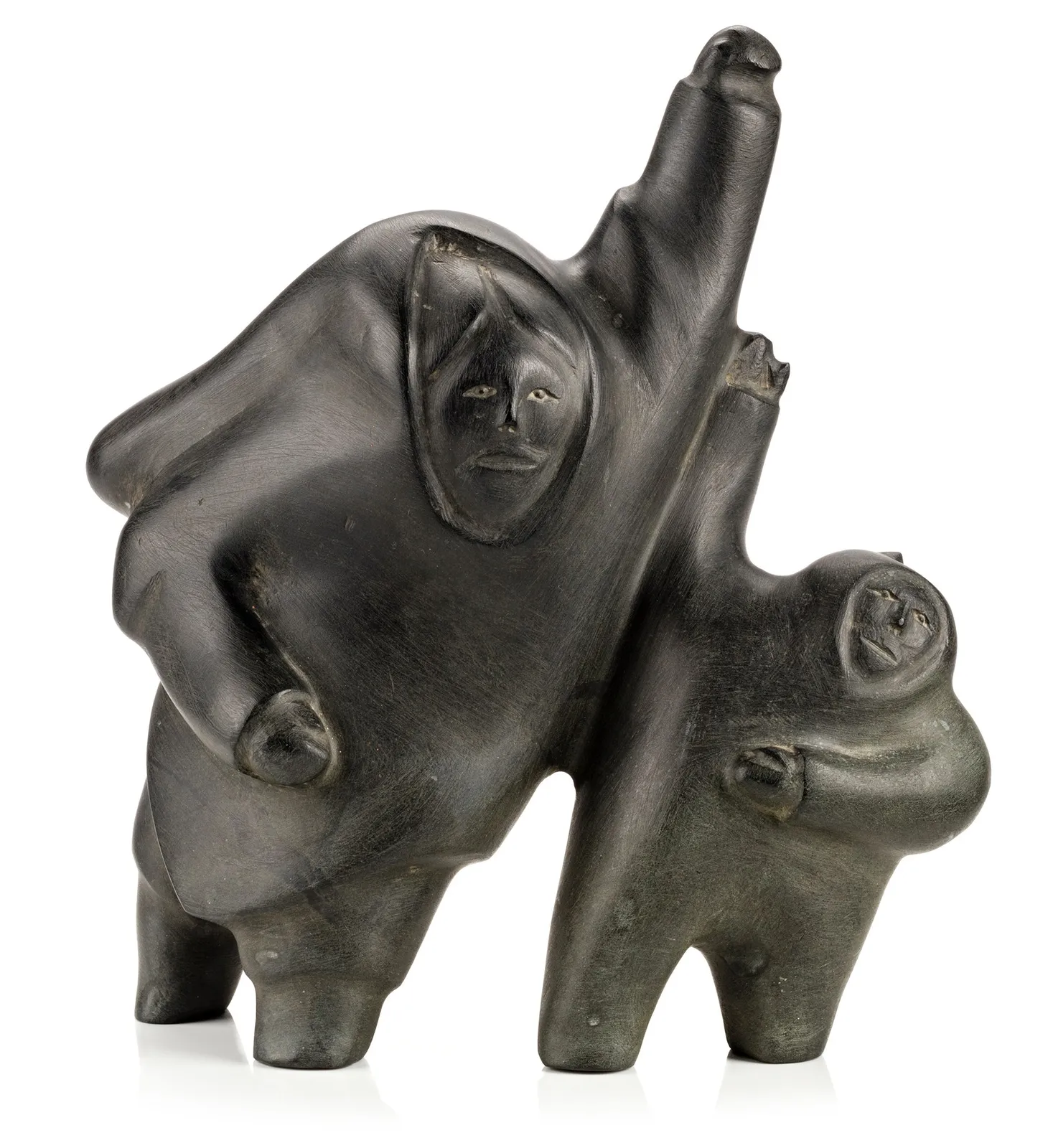 PETER SEVOGA (1940-2007) QAMANI’TUAQ (BAKER LAKE), Mother and Child, Waving, c. 1970