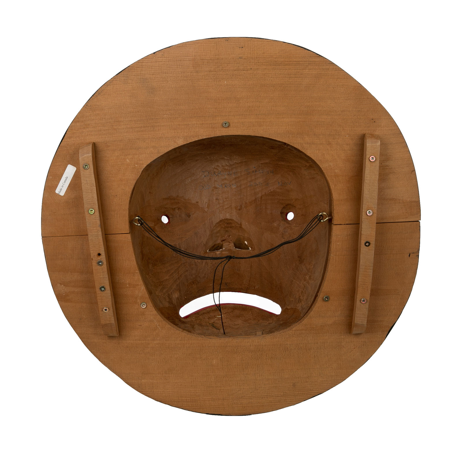 DWAYNE SIMEON (1960-) KWAKWA̱KA̱ʼWAKW / SQUAMISH, Old Moon (Nuxalk [Bella Coola] Style Moon Mask), November 2003