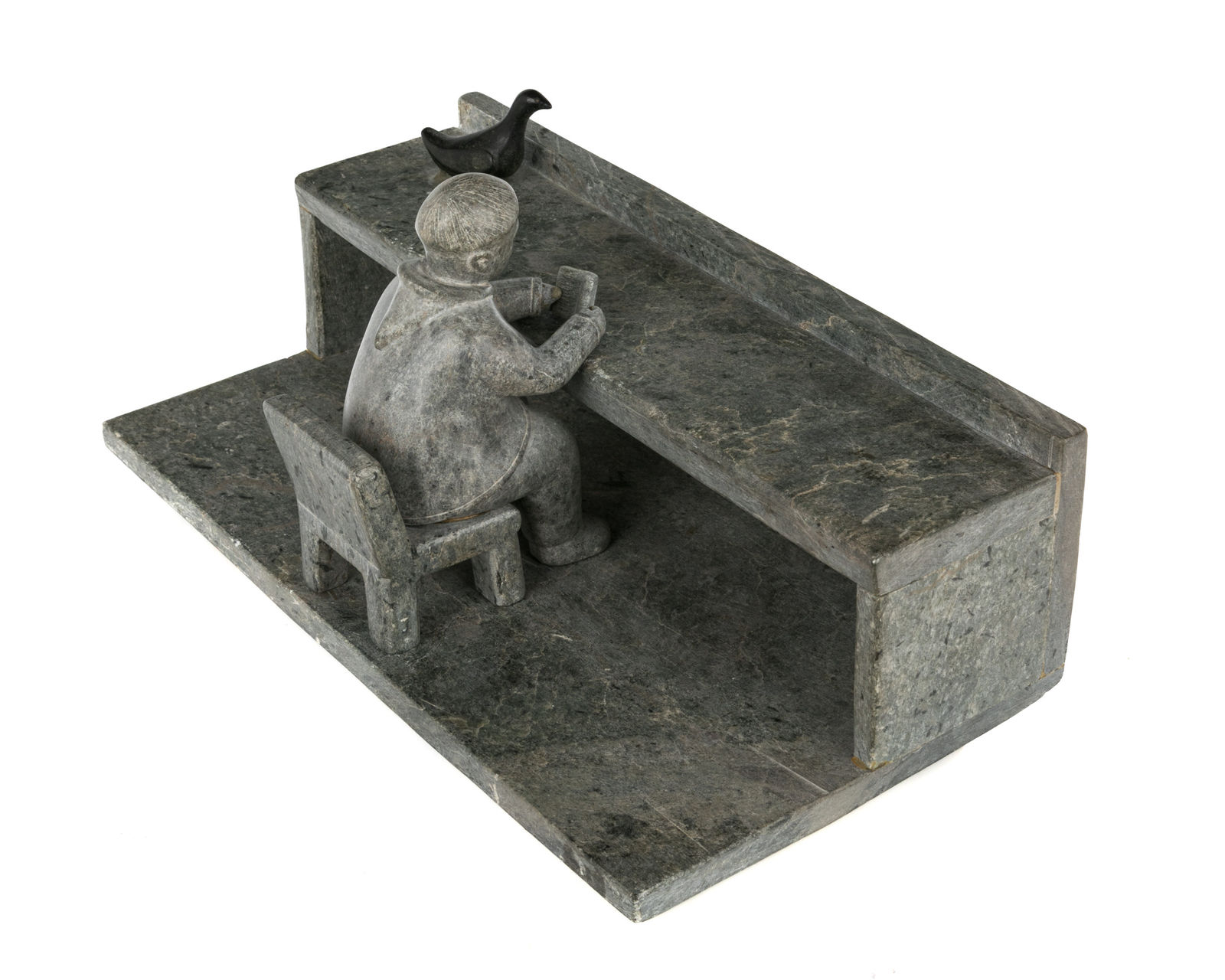 UNIDENTIFIED ARTIST, KUGLUKTUK (COPPERMINE), Judge John Howard Sissons at his Desk, with the Stuffed Duck, c. 1966