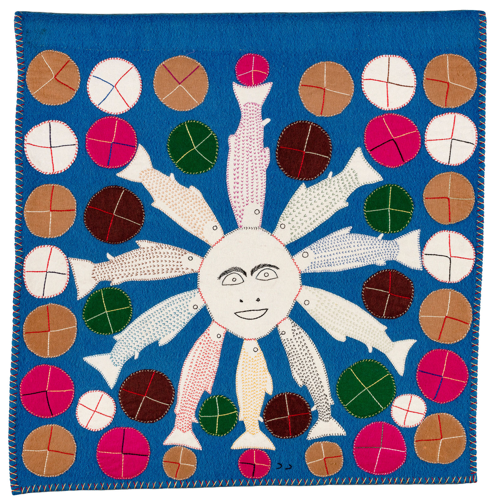 MARION TUU'LUQ, R.C.A. (1910-2002) QAMANI'TUAQ (BAKER LAKE), Untitled Work on Cloth, c. 1976