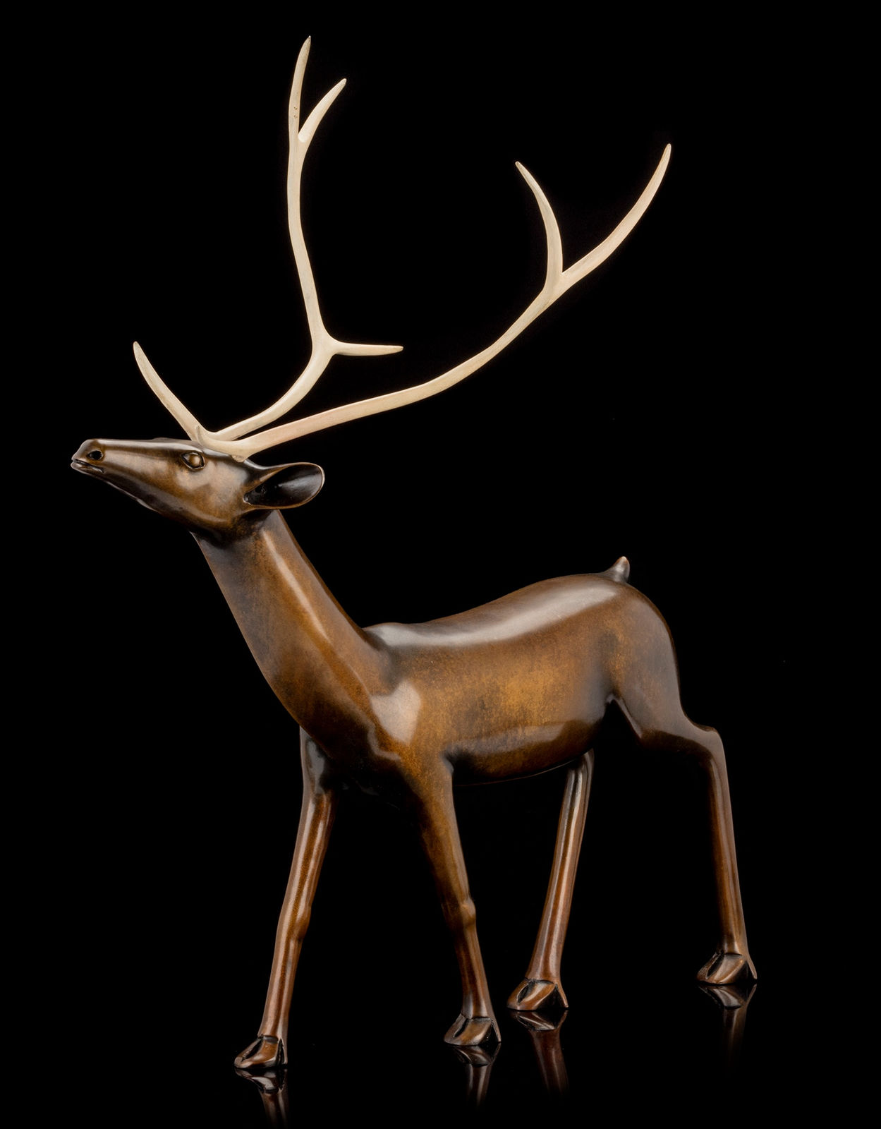 OSUITOK IPEELEE, R.C.A. (1923-2005) KINNGAIT (CAPE DORSET), Caribou, c. 1997-98