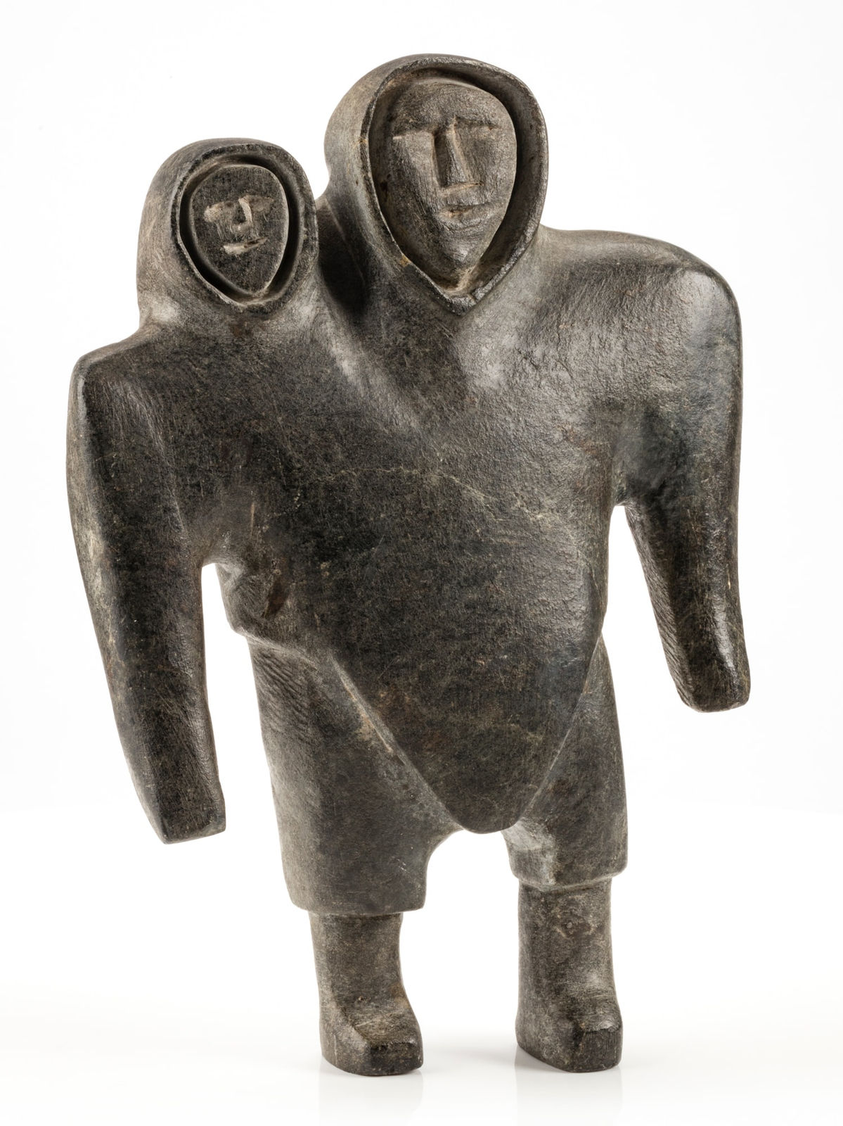 UNIDENTIFIED INUIT ARTIST, QAMANI'TUAQ (BAKER LAKE), Standing Mother and Child, early 1960s