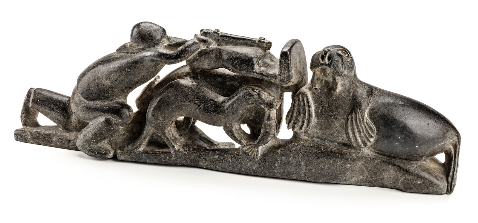 JOE TALIRUNILI (1893-1976) PUVIRNITUQ (POVUNGNITUK), Hunter and Walrus Scene, c. 1962-65