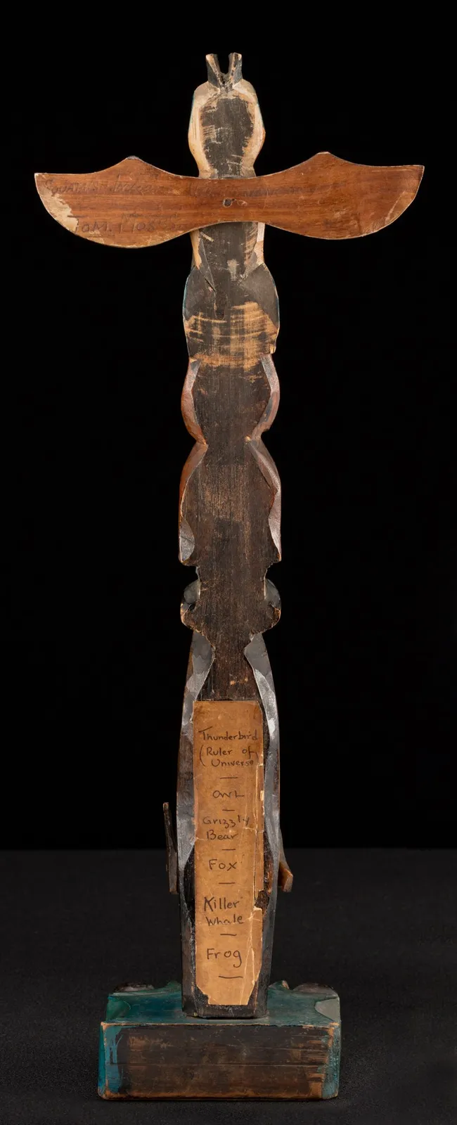 TOM MOSES (1872-1955), COAST SALISH, SQUAMISH, Model Totem Pole, c. 1930s