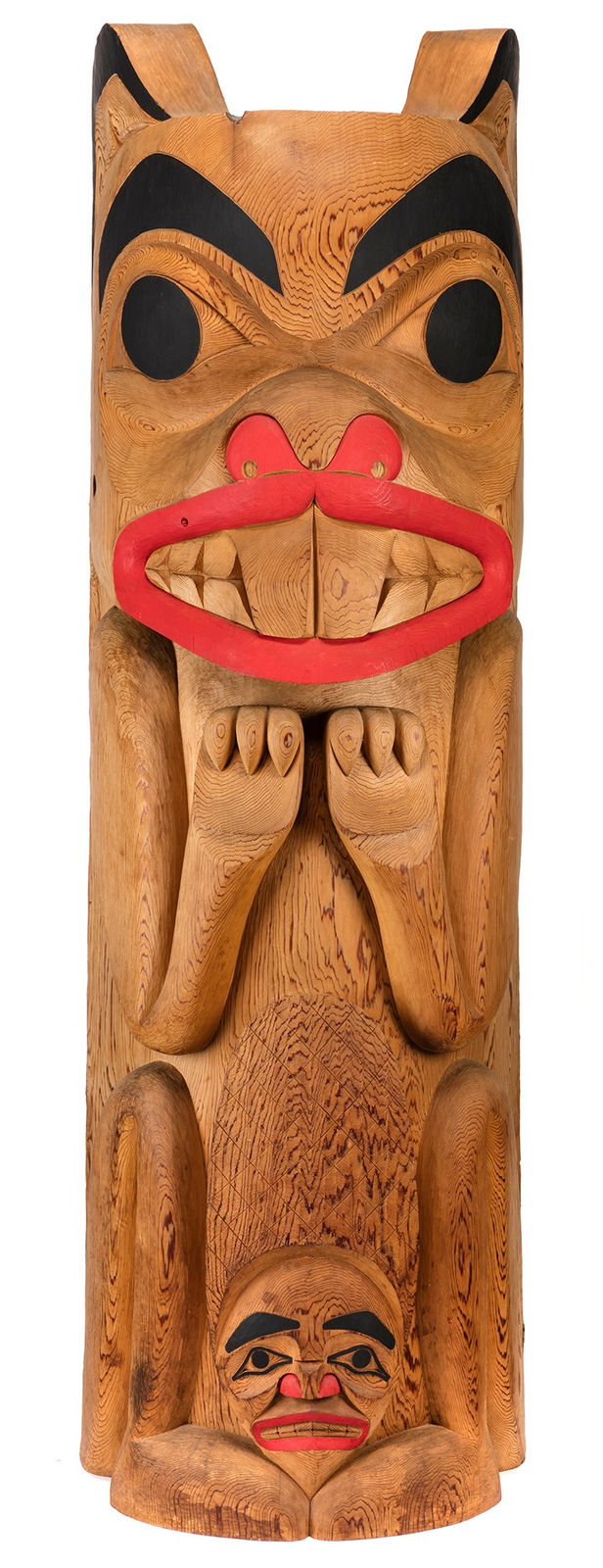 CHARLES PETER (CHUCK) HEIT (YA’YA) (1951-2021) GITXSAN; With possible assistance from REG DAVIDSON (SKIL KAAT'LASS) (1954-) HAIDA, MASSET, and RODNEY HARRIS (1961-), KISPIOX, BC, GITXSAN or RICHARD HARRIS, GITXSAN, Beaver Totem Pole, 1983