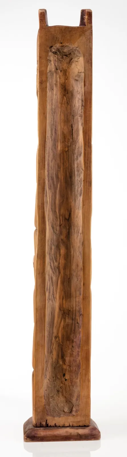 UNIDENTIFIED NORTHWEST COAST ARTIST, Kitanmaax School of Northwest Coast Indian Art (‘Ksan), Multi-Figure Model Hollow Back Totem Pole, c. 1970s