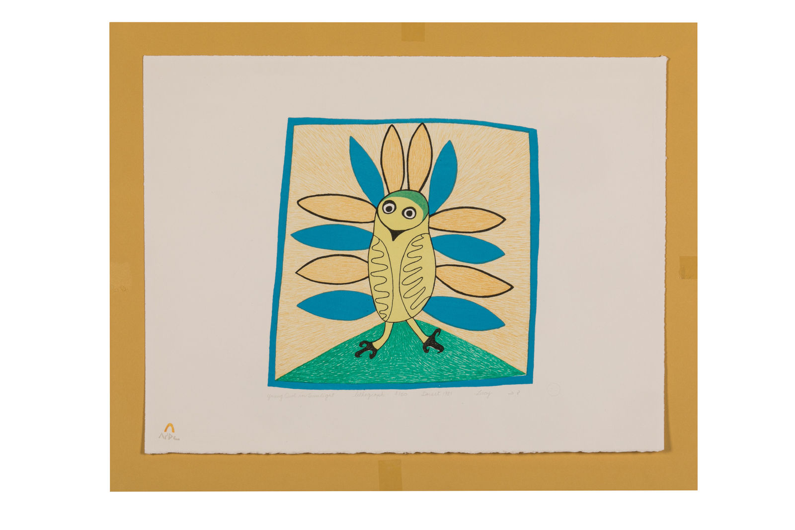 LUCY QINNUAYUAK (1915-1982) KINNGAIT (CAPE DORSET), Young Owl in Sunlight, 1981 #L17
