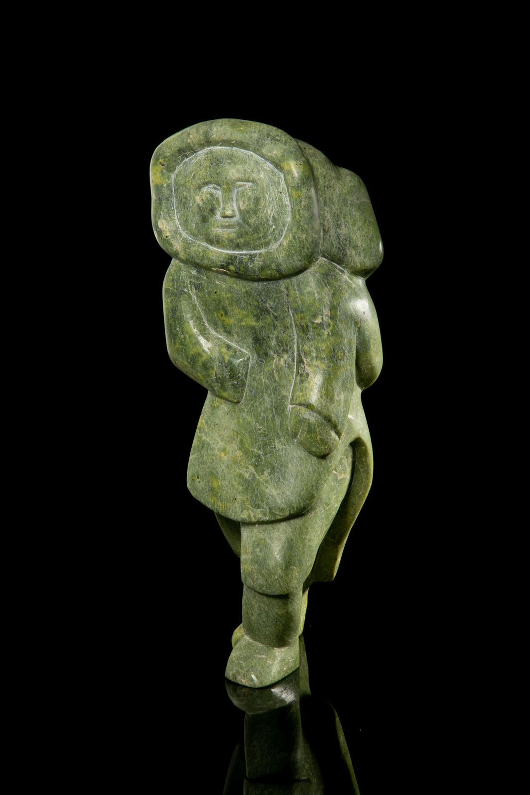 ANNIE OSLOETOK, probably KINNGAIT (CAPE DORSET) or KIMMIRUT (LAKE HARBOUR), Striding Woman, 1970s