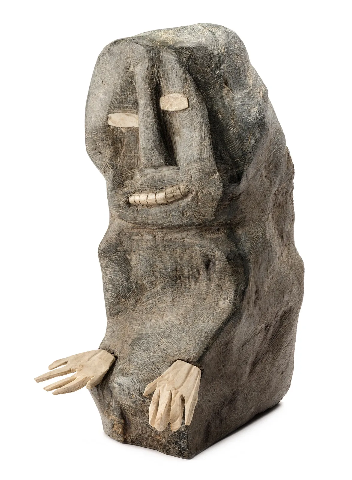 ELIZABETH NUTARAALUK AULATJUT (1914-1998) ARVIAT (ESKIMO POINT), Self Portrait, c. 1987