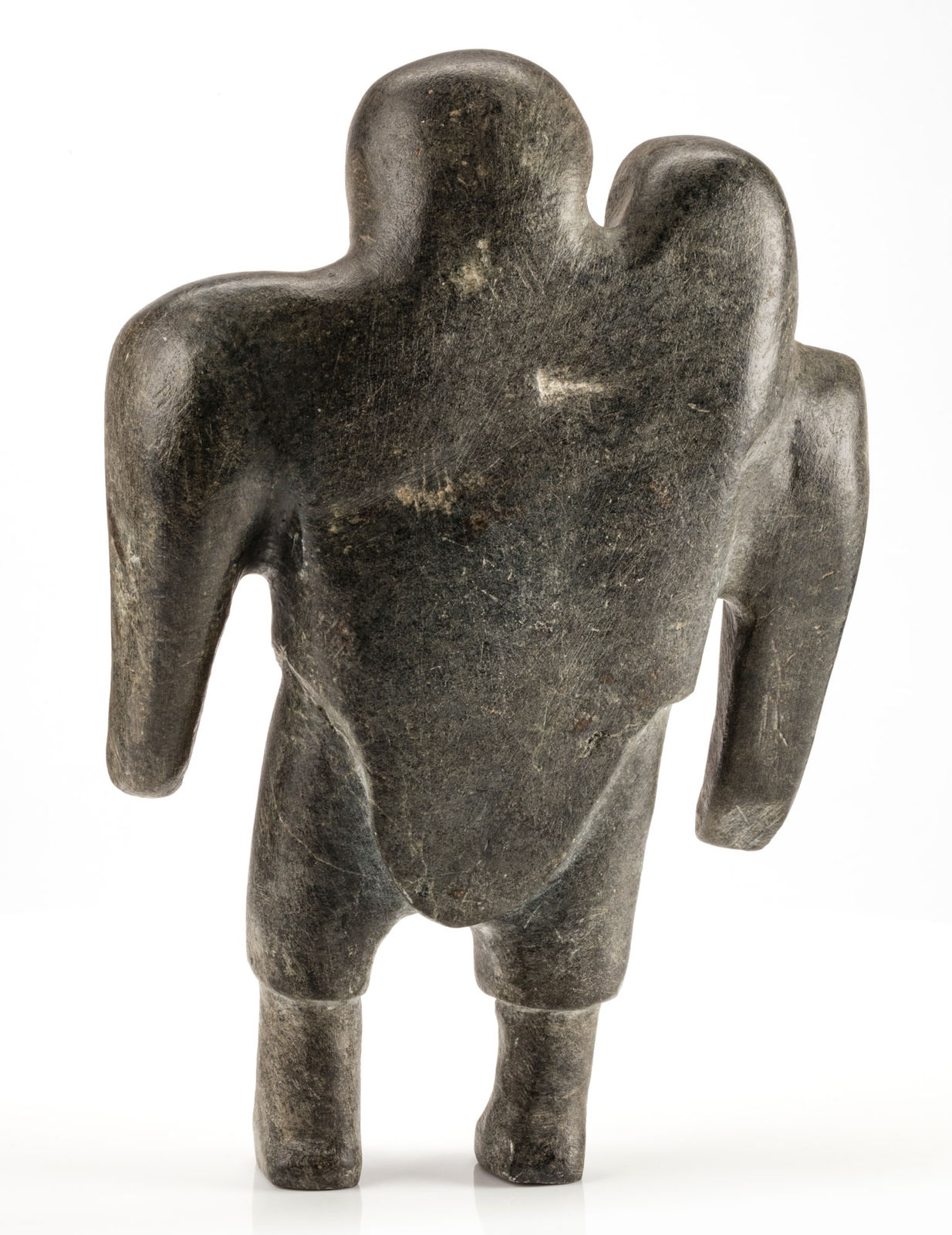 UNIDENTIFIED INUIT ARTIST, QAMANI'TUAQ (BAKER LAKE), Standing Mother and Child, early 1960s