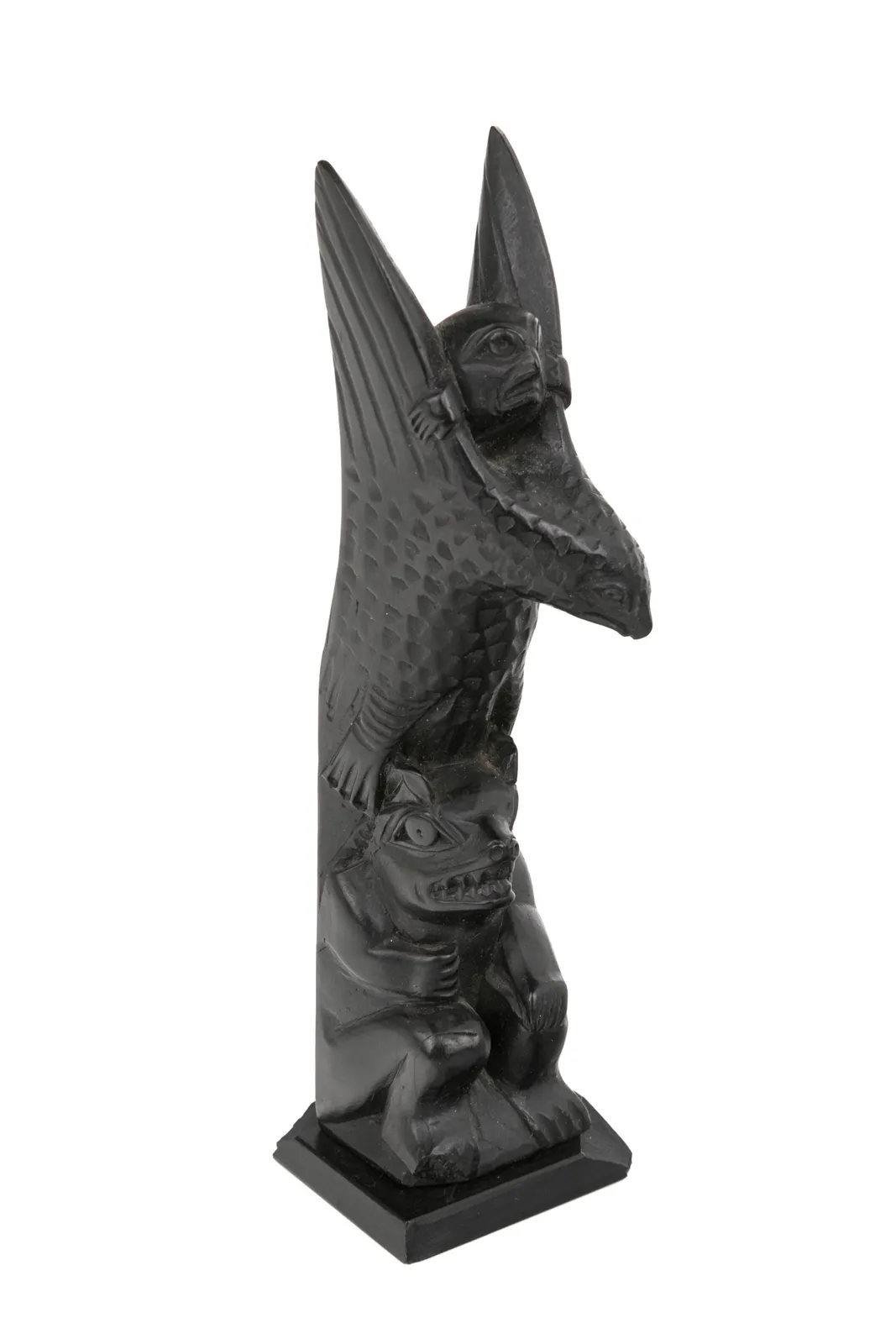 CAPTAIN ANDREW BROWN (1879-1962) HAIDA, Model Totem Pole, c. 1920s