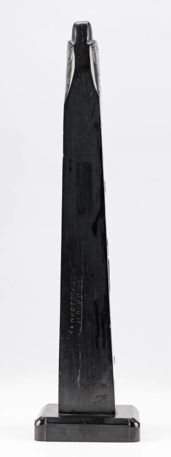 CLAUDE DAVIDSON (1924-1991) HAIDA, MASSET, Model Totem Pole, 1980
