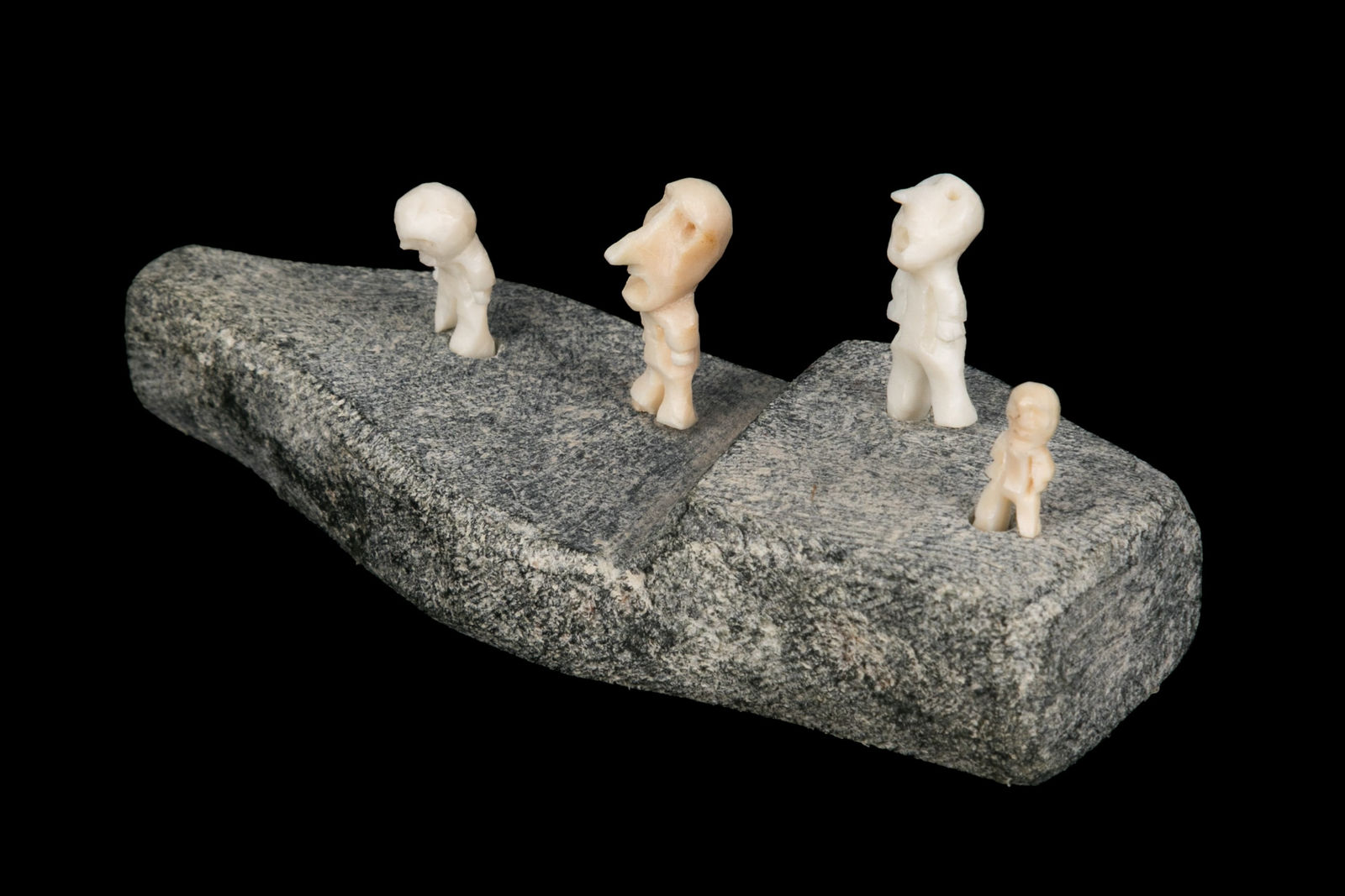 MARK TUNGILIK (1913-1986) NAUJAAT (REPULSE BAY), Quartet of Singing Men, Two With Large Noses, 1970s